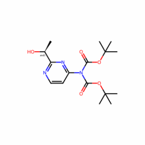 tert-butyl N-tert-butoxycarbonyl-N-[2-(1-hydroxyethyl)pyrimidin-4-yl]carbamate