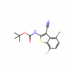 tert-Butyl (4-bromo-3-cyano-7-fluorobenzo[b]thiophen-2-yl)carbamate