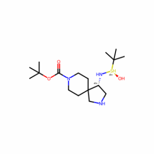 tert-butyl (4S)-4-[[(R)-tert-butylsulfinyl]amino]-2,8-diazaspiro[4.5]decane-8-carboxylate