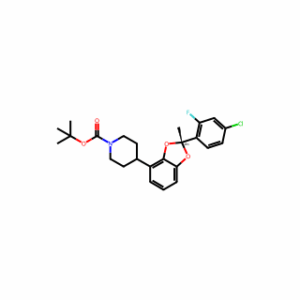 tert-butyl 4-[(2R)-2-(4-chloro-2-fluoro-phenyl)-2-methyl-1,3-benzodioxol-4-yl]piperidine-1-carboxylate