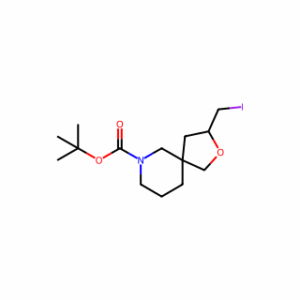 tert-butyl 3-(iodomethyl)-2-oxa-9-azaspiro[4.5]decane-9-carboxylate