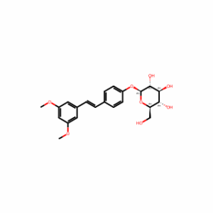 (2S,3R,4S,5S,6R)-2-(4-((E)-3,5-Dimethoxystyryl)phenoxy)-6-(hydroxymethyl)tetrahydro-2H-pyran-3,4,5-triol