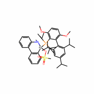 [[3,6-Dimethoxy-2′,4′,6′-tris(1-methylethyl)[1,1′-biphenyl]-2-yl]bis(1,1-dimethylethyl)phosphine-κP](methanesulfonato-κO)[2′-(methylamino-κN)[1,1′-biphenyl]-2-yl-κC]palladium