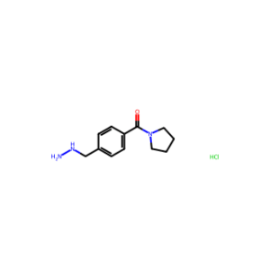 (4-(Hydrazinylmethyl)phenyl)(pyrrolidin-1-yl)methanone hydrochloride