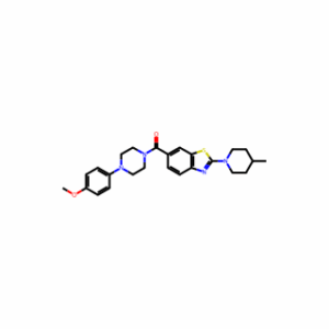 (4-(4-Methoxyphenyl)piperazin-1-yl)(2-(4-methylpiperidin-1-yl)benzo[d]thiazol-6-yl)methanone