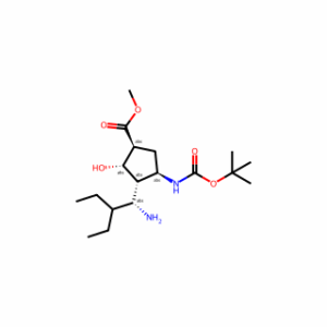 (1S,2S,3S,4R)-Methyl 3-((R)-1-amino-2-ethylbutyl)-4-((tert-butoxycarbonyl)amino)-2-hydroxycyclopentanecarboxylate