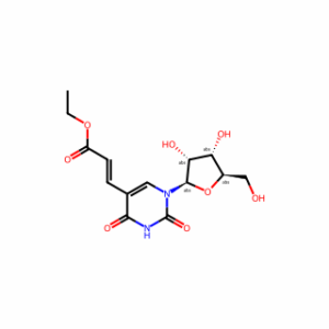 (E)-Ethyl 3-(1-((2R,3R,4S,5R)-3,4-dihydroxy-5-(hydroxymethyl)tetrahydrofuran-2-yl)-2,4-dioxo-1,2,3,4-tetrahydropyrimidin-5-yl)acrylate
