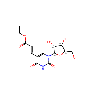 (E)-Ethyl 3-(1-((2R,3R,4S,5R)-3,4-dihydroxy-5-(hydroxymethyl)tetrahydrofuran-2-yl)-2,4-dioxo-1,2,3,4-tetrahydropyrimidin-5-yl)acrylate