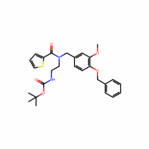 tert-Butyl (2-(N-(4-(benzyloxy)-3-methoxybenzyl)thiophene-2-carboxamido)ethyl)carbamate