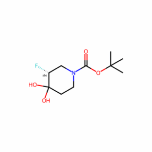 tert-Butyl (R)-3-fluoro-4,4-dihydroxypiperidine-1-carboxylate