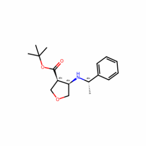 tert-butyl cis-4-[[(1S)-1-phenylethyl]amino]tetrahydrofuran-3-carboxylate