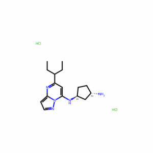 (1S,3S)-N1-(5-(Pentan-3-yl)pyrazolo[1,5-a]pyrimidin-7-yl)cyclopentane-1,3-diamine dihydrochloride