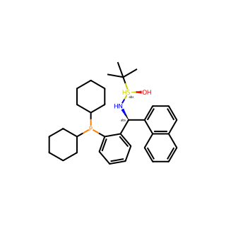 (R)-N-((S)-(2-(Dicyclohexylphosphanyl)phenyl)(naphthalen-1-yl)methyl)-2-methylpropane-2-sulfinamide