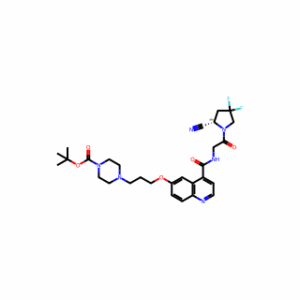 Tert-Butyl (S)-4-(3-((4-((2-(2-Cyano-4,4-Difluoropyrrolidin-1-Yl)-2-Oxoethyl)Carbamoyl)Quinolin-6-Yl)Oxy)Propyl)Piperazine-1-Carboxylate