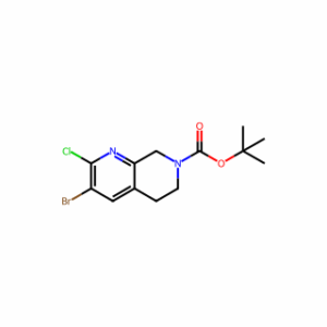 Tert-Butyl 3-Bromo-2-Chloro-5,8-Dihydro-1,7-Naphthyridine-7(6H)-Carboxylate