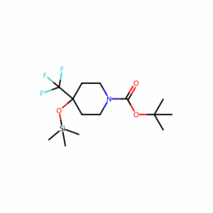 tert-Butyl 4-(trifluoromethyl)-4-((trimethylsilyl)oxy)piperidine-1-carboxylate
