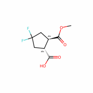trans-4,4-difluoro-2-(methoxycarbonyl)cyclopentane-1-carboxylic acid