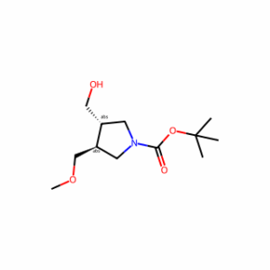 tert-butyl trans-3-(hydroxymethyl)-4-(methoxymethyl)pyrrolidine-1-carboxylate