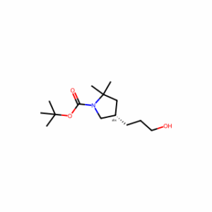 tert-butyl (4S)-4-(3-hydroxypropyl)-2,2-dimethyl-pyrrolidine-1-carboxylate