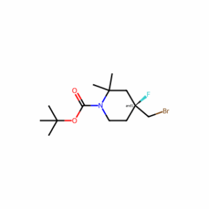 tert-butyl 4-(bromomethyl)-4-fluoro-2,2-dimethyl-piperidine-1-carboxylate