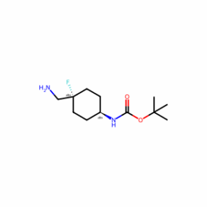 tert-butyl trans-N-[4-(aminomethyl)-4-fluoro-cyclohexyl]carbamate