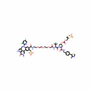 (2S,4R)-1-[(2S)-2-(2-{2-[2-(2-{[8-(3,5-difluoropyridin-2-yl)-4-(methanesulfonylmethyl)-15-methyl-14-oxo-8,12,15-triazatetracyclo[8.6.1.0^{2,7}.0^{13,17}]heptadeca-1(16),2,4,6,10,13(17)-hexaen-5-yl]formamido}ethoxy)ethoxy]ethoxy}acetamido)-3,3-dimethylbuta