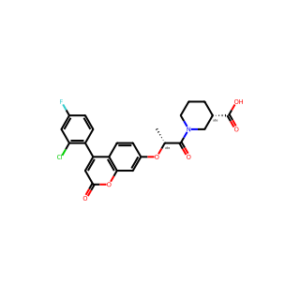 (S)-1-((R)-2-((4-(2-Chloro-4-fluorophenyl)-2-oxo-2H-chromen-7-yl)oxy)propanoyl)piperidine-3-carboxylic acid