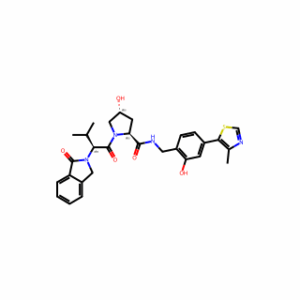 (2S,4R)-4-Hydroxy-N-(2-hydroxy-4-(4-methylthiazol-5-yl)benzyl)-1-((S)-3-methyl-2-(1-oxoisoindolin-2-yl)butanoyl)pyrrolidine-2-carboxamide