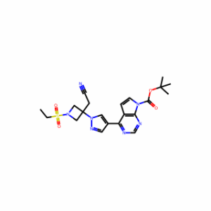 tert-Butyl 4-(1-(3-(cyanomethyl)-1-(ethylsulfonyl)azetidin-3-yl)-1H-pyrazol-4-yl)-7H-pyrrolo[2,3-d]pyrimidine-7-carboxylate