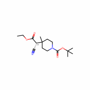 tert-butyl4-((ethoxycarbonyl)(cyano)methyl)-4-methylpiperidine-1-carboxylate