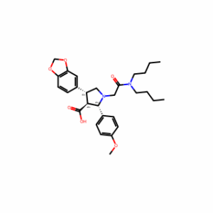 (2S,3S,4R)-4-(1,3-Benzodioxol-5-yl)-1-[2-(dibutylamino)-2-oxoethyl]-2-(4-methoxyphenyl)-3-pyrrolidinecarboxylic acid