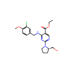 (R)-Ethyl 4-((3-chloro-4-methoxybenzyl)amino)-2-(2-(hydroxymethyl)pyrrolidin-1-yl)pyrimidine-5-carboxylate