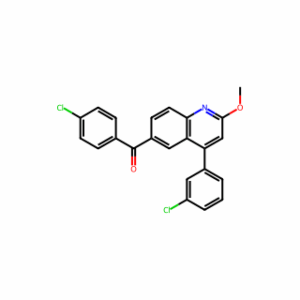 (4-Chlorophenyl)[4-(3-chlorophenyl)-2-methoxy-6-quinolinyl]methanone