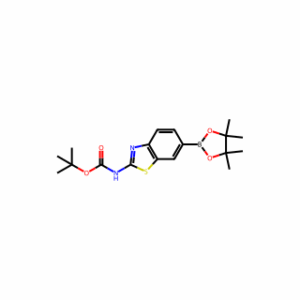 tert-butyl N-[6-(4,4,5,5-tetramethyl-1,3,2-dioxaborolan-2-yl)-1,3-benzothiazol-2-yl]carbamate