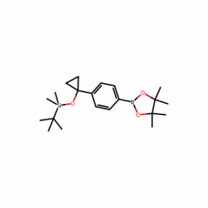 tert-Butyldimethyl(1-(4-(4,4,5,5-tetramethyl-1,3,2-dioxaborolan-2-yl)phenyl)cyclopropoxy)silane