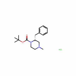 tert-Butyl (R)-2-benzyl-4-methylpiperazine-1-carboxylate hydrochloride