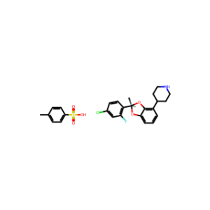 (S)-4-(2-(4-Chloro-2-fluorophenyl)-2-methylbenzo[d][1,3]dioxol-4-yl)piperidine 4-methylbenzenesulfonate