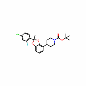 tert-Butyl 4-(2-(4-chloro-2-fluorophenyl)-2-methylbenzo[d][1,3]dioxol-4-yl)piperidine-1-carboxylate