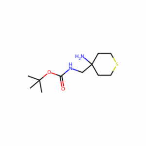 tert-Butyl ((4-aminotetrahydro-2H-thiopyran-4-yl)methyl)carbamate