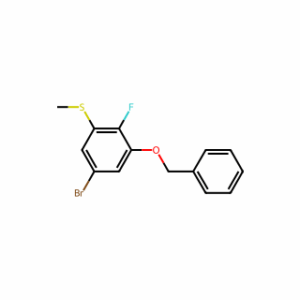 (3-(benzyloxy)-5-bromo-2-fluorophenyl)(methyl)sulfane