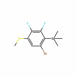 (6-Bromo-2,3-difluoro-4-(methylthio)phenyl)trimethylsilane