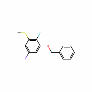(3-(Benzyloxy)-2-fluoro-5-iodophenyl)(methyl)sulfane