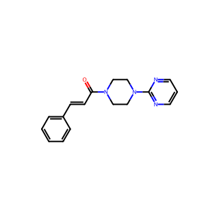(E)-3-Phenyl-1-(4-(pyrimidin-2-yl)piperazin-1-yl)prop-2-en-1-one
