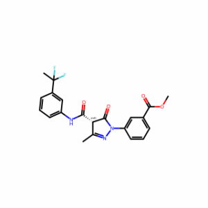 Methyl 3-[4-[[[3-(1,1-difluoroethyl)phenyl]amino]carbonyl]-4,5-dihydro-3-methyl-5-oxo-1H-pyrazol-1-yl]benzoate