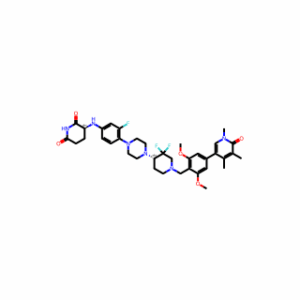 (3S)-3-[[4-[4-[(4S)-1-[[4-(1,6-Dihydro-1,4,5-trimethyl-6-oxo-3-pyridinyl)-2,6-dimethoxyphenyl]methyl]-3,3-difluoro-4-piperidinyl]-1-piperazinyl]-3-fluorophenyl]amino]-2,6-piperidinedione