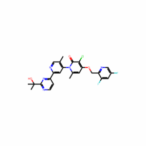 (2′S)-3-Chloro-4-((3,5-difluoropyridin-2-yl)methoxy)-2′-(2-(2-hydroxypropan-2-yl)pyrimidin-4-yl)-5′,6-dimethyl-2H-[1,4′-bipyridin]-2-one