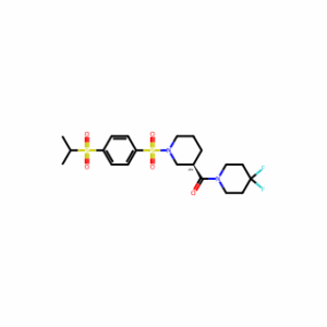 (R)-(4,4-Difluoropiperidin-1-yl)(1-((4-(isopropylsulfonyl)phenyl)sulfonyl)piperidin-3-yl)methanone