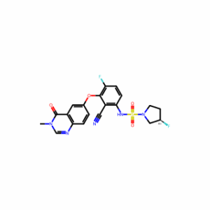 (3R)-N-{2-cyano-4-fluoro-3-[(3-methyl-4-oxo-3,4-dihydroquinazolin-6-yl)oxy]phenyl}-3-fluoropyrrolidine-1-sulfonamide