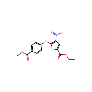 Ethyl 5-(4-(methoxycarbonyl)phenoxy)-4-nitrothiophene-2-carboxylate
