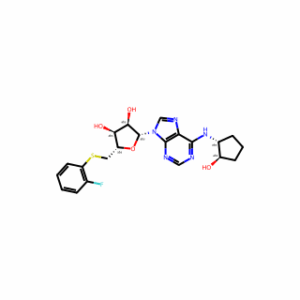 (2S,3S,4R,5R)-2-(((2-Fluorophenyl)thio)methyl)-5-(6-(((1R,2R)-2-hydroxycyclopentyl)amino)-9H-purin-9-yl)tetrahydrofuran-3,4-diol